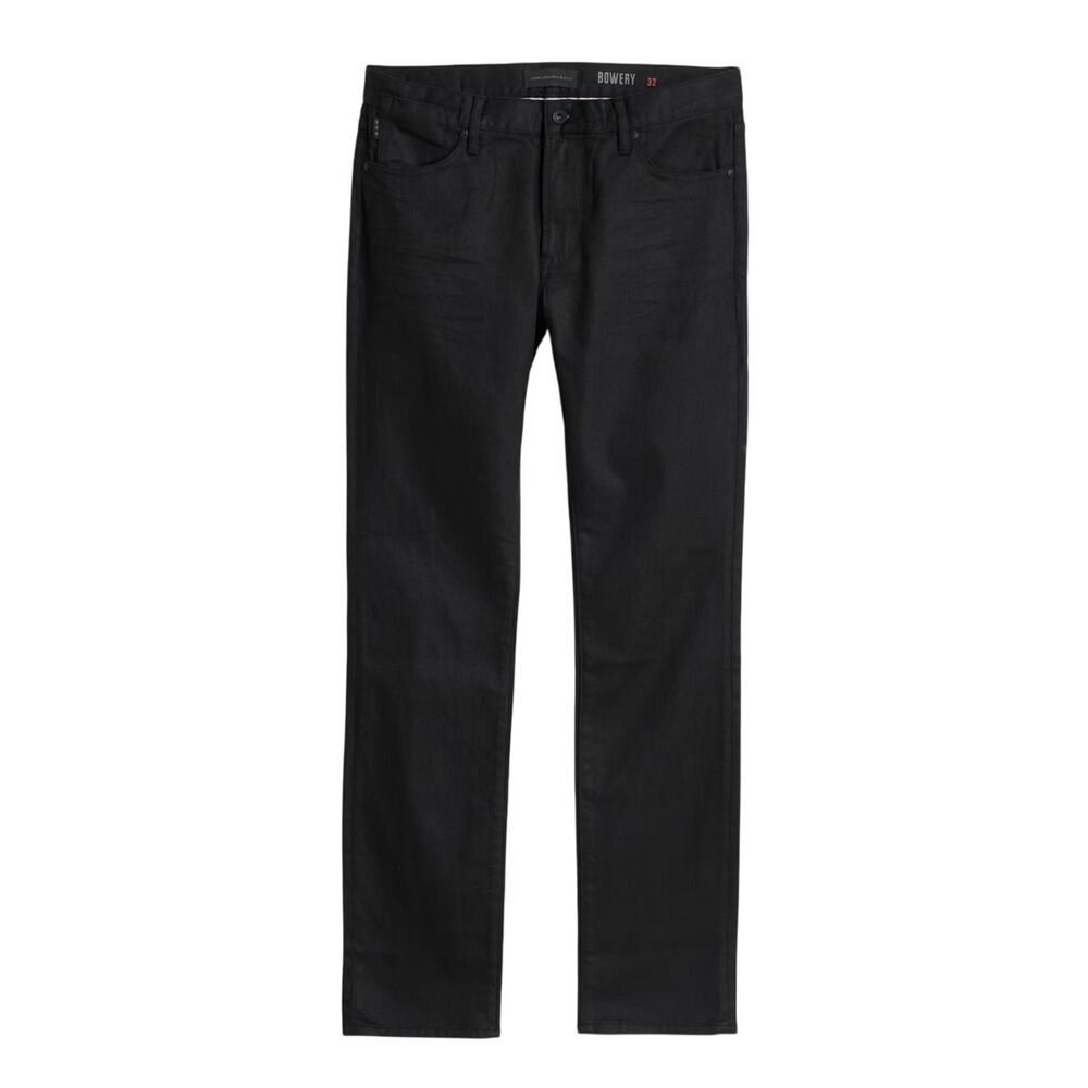 John Varvatos Bowery Jeans 29x32 Coated Slim Straight Dark Wash Missing Button